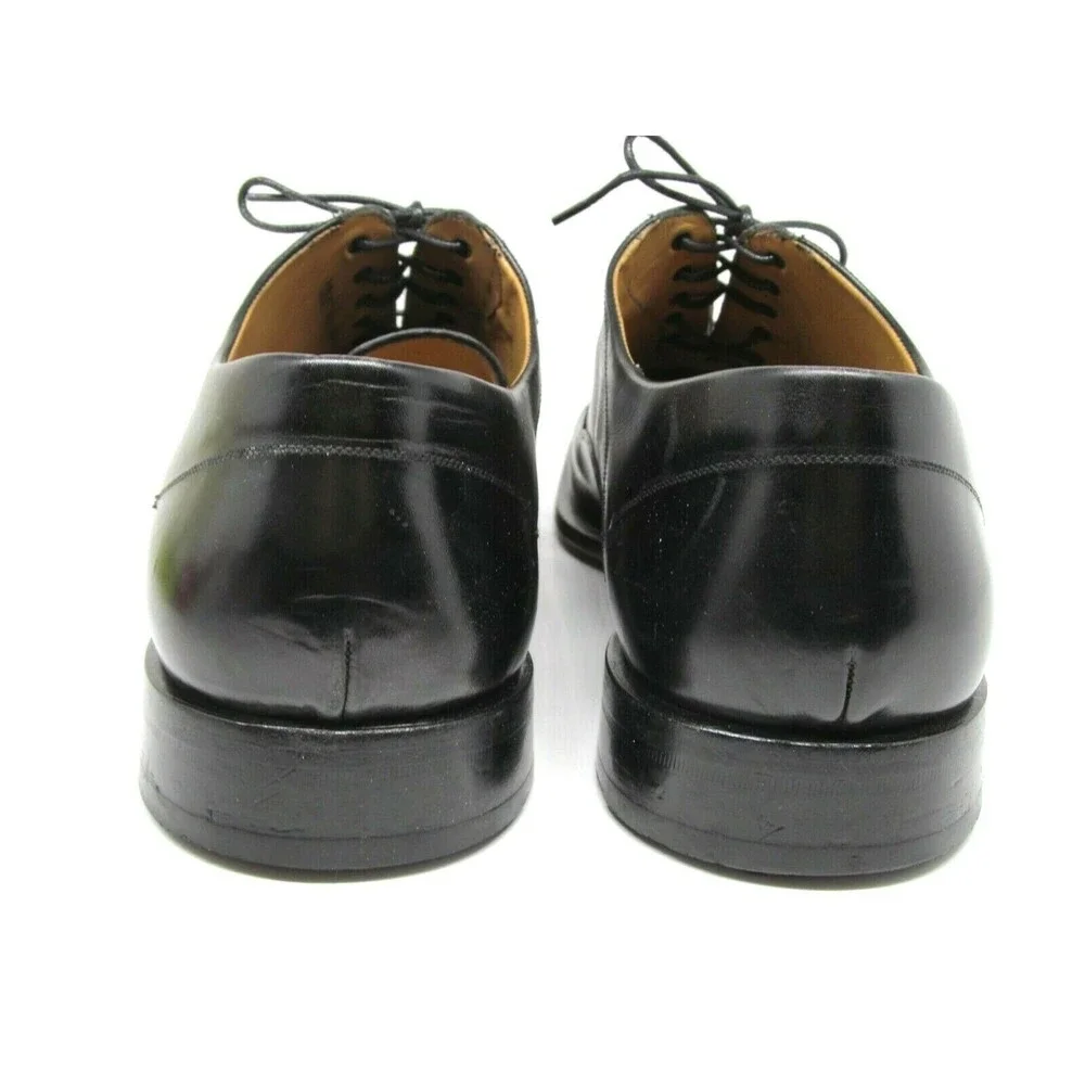 Paolo De Marco Black  Plain Toe Square Toe Oxfords  Mens Size US 11.5 M defect